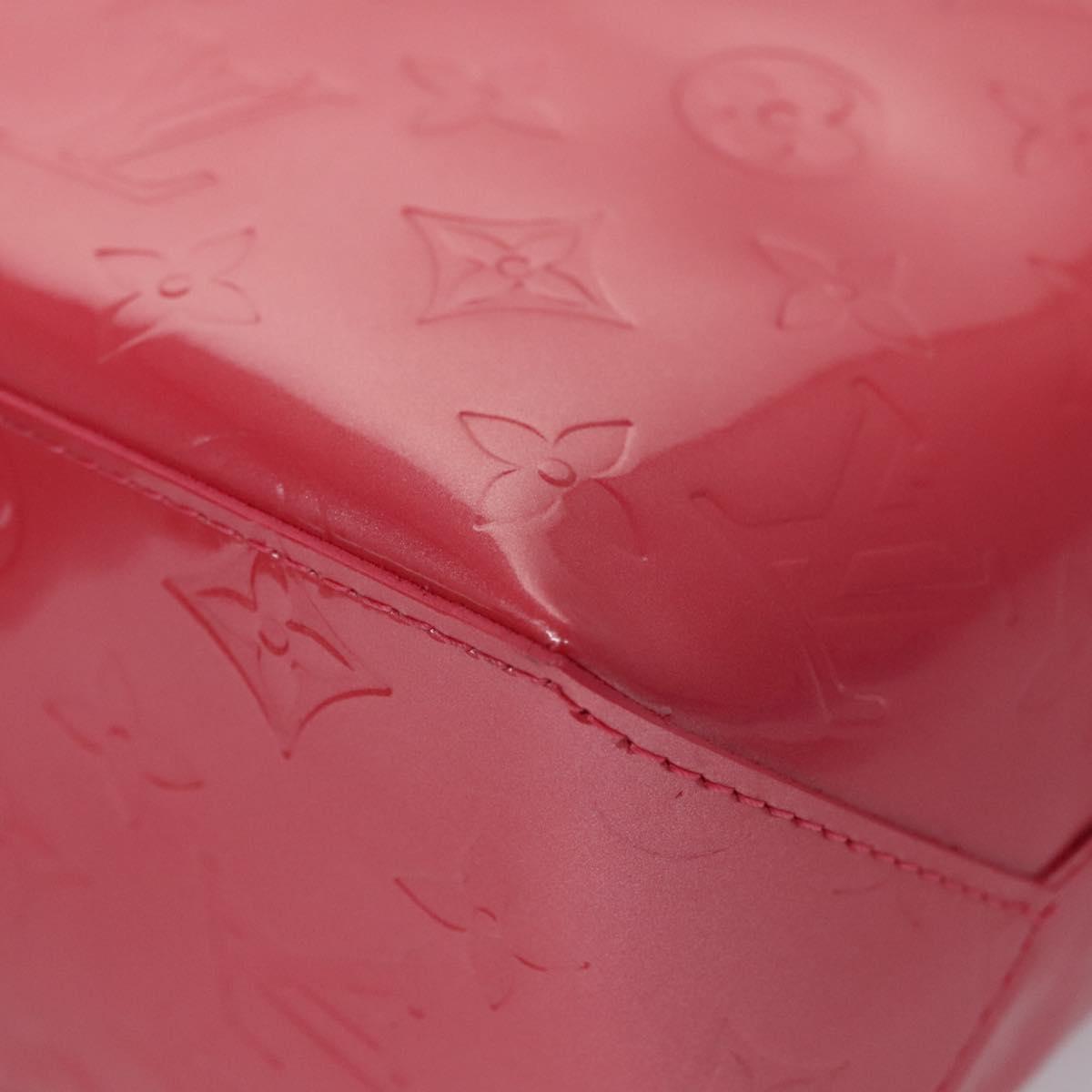 LOUIS VUITTON Monogram Vernis Reade PM Hand Bag FuchsiaPink M91221 Auth 114585AV