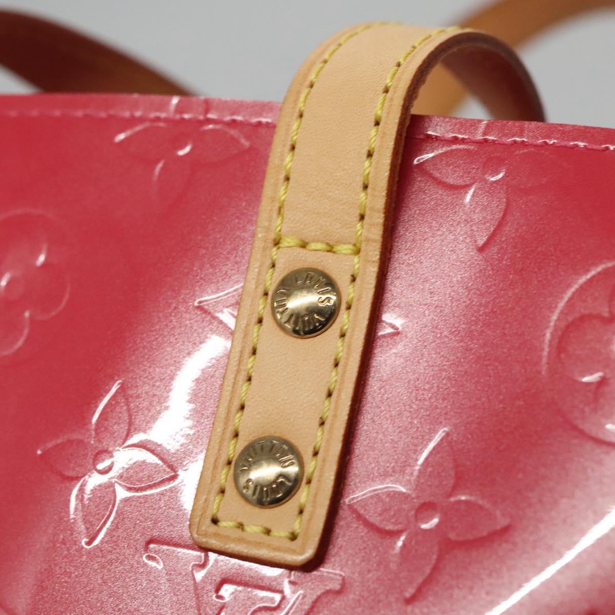 LOUIS VUITTON Monogram Vernis Reade PM Hand Bag FuchsiaPink M91221 Auth 114585AV