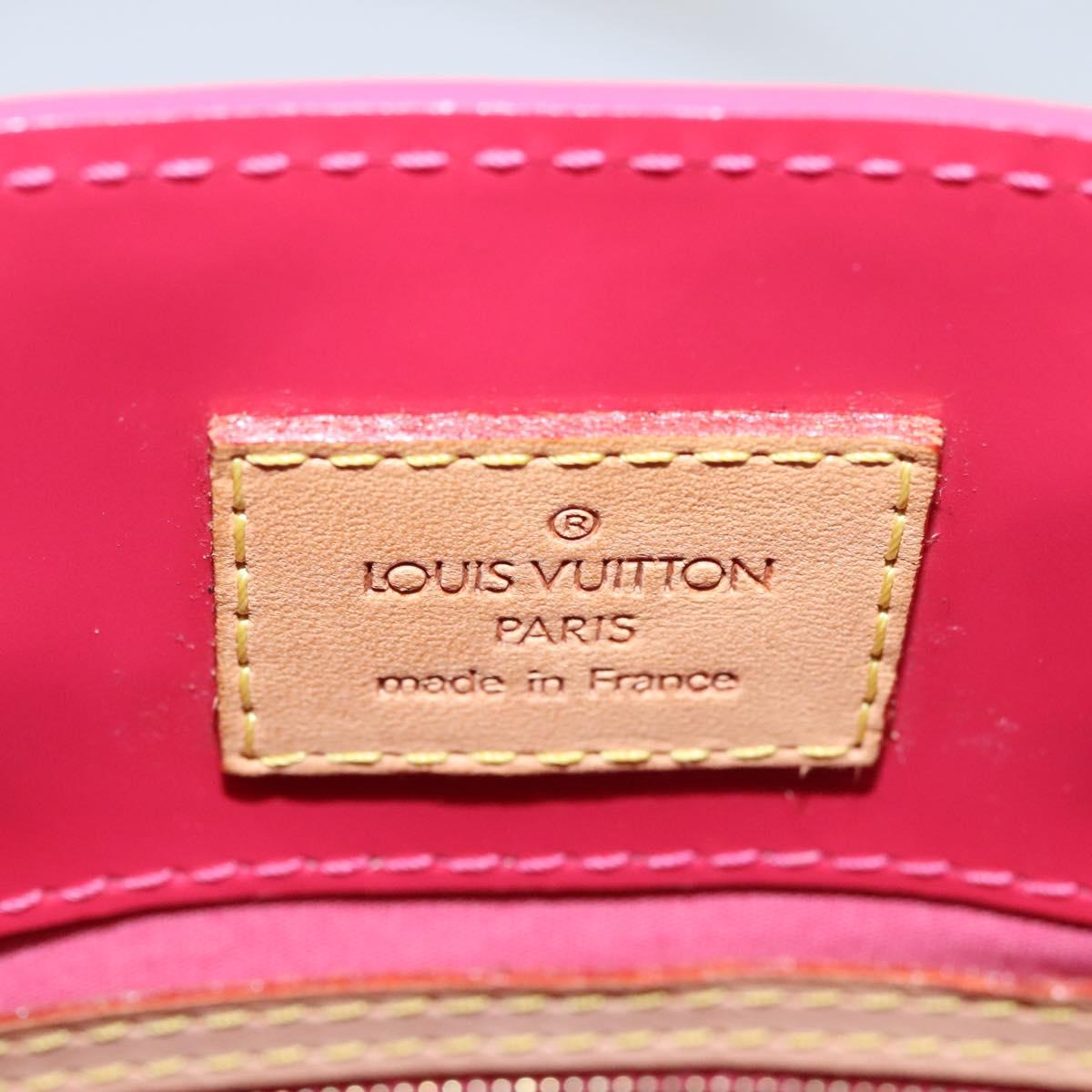 LOUIS VUITTON Monogram Vernis Reade PM Hand Bag FuchsiaPink M91221 Auth 114585AV