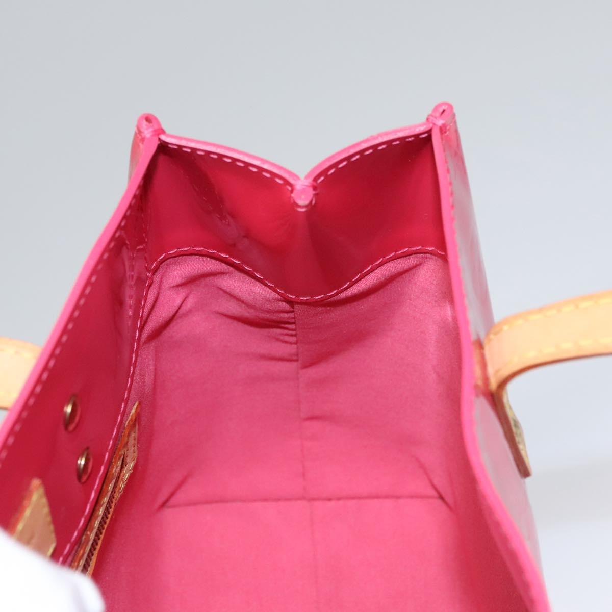 LOUIS VUITTON Monogram Vernis Reade PM Hand Bag FuchsiaPink M91221 Auth 114585AV