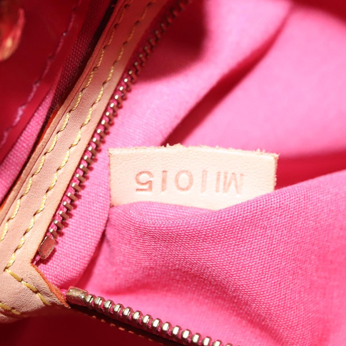 LOUIS VUITTON Monogram Vernis Reade PM Hand Bag FuchsiaPink M91221 Auth 114585AV