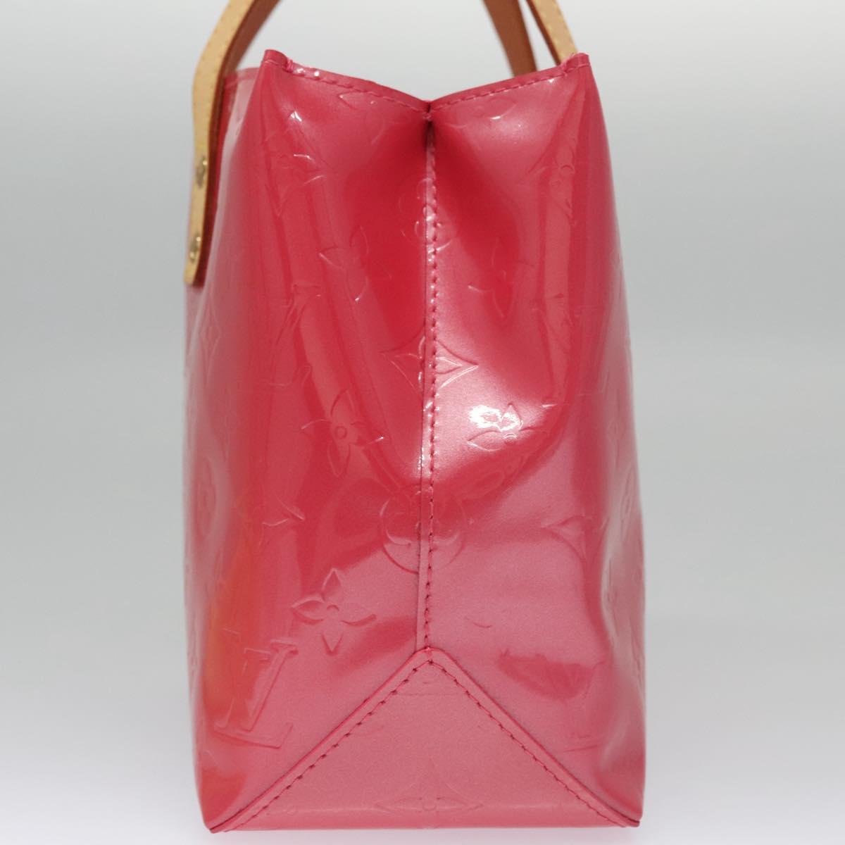 LOUIS VUITTON Monogram Vernis Reade PM Hand Bag FuchsiaPink M91221 Auth 114585V