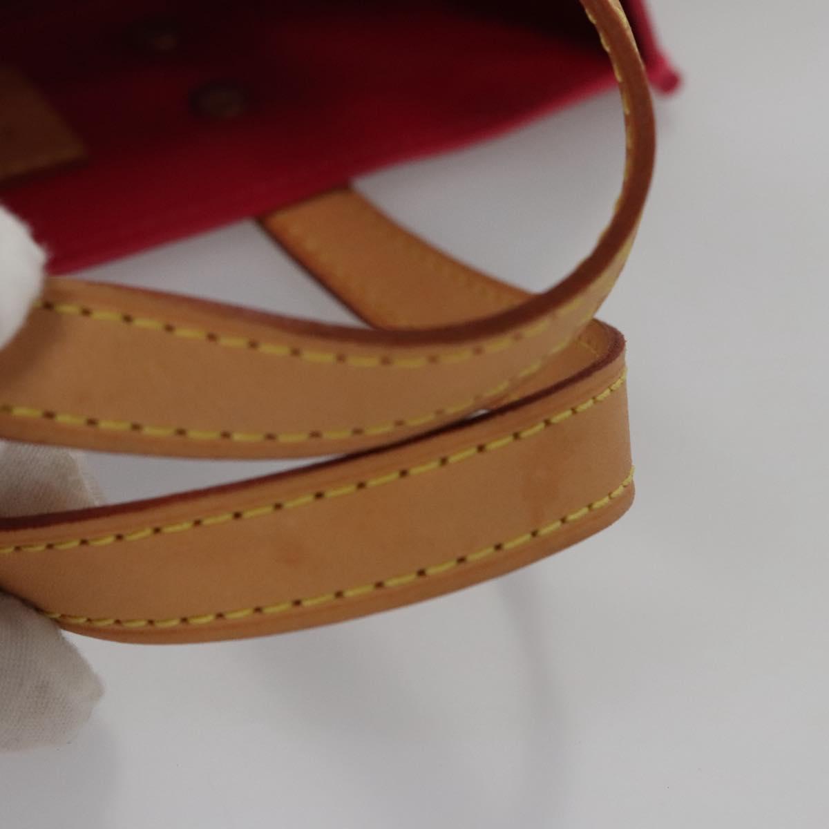 LOUIS VUITTON Monogram Vernis Reade PM Hand Bag FuchsiaPink M91221 Auth 114585AV