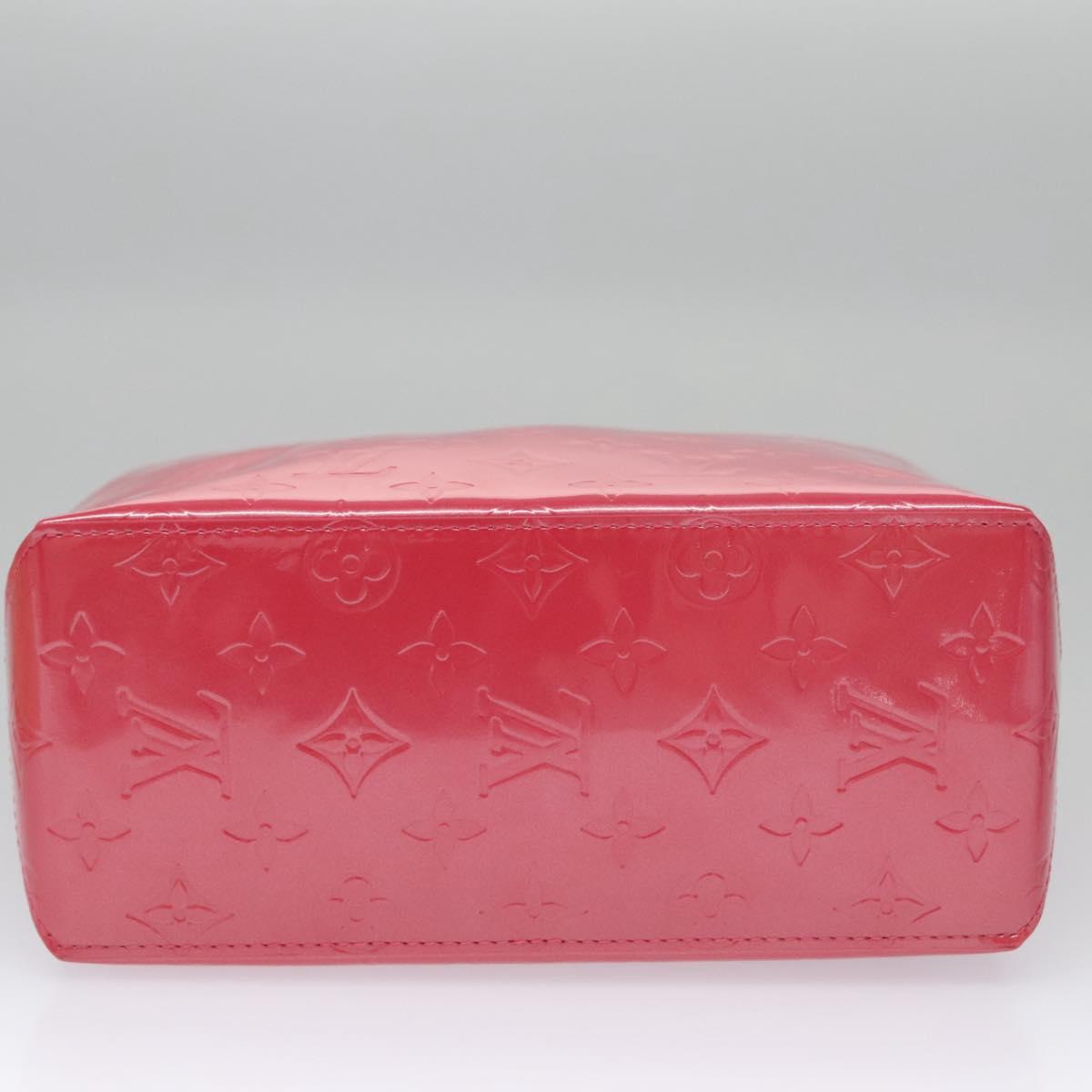 LOUIS VUITTON Monogram Vernis Reade PM Hand Bag FuchsiaPink M91221 Auth 114585AV