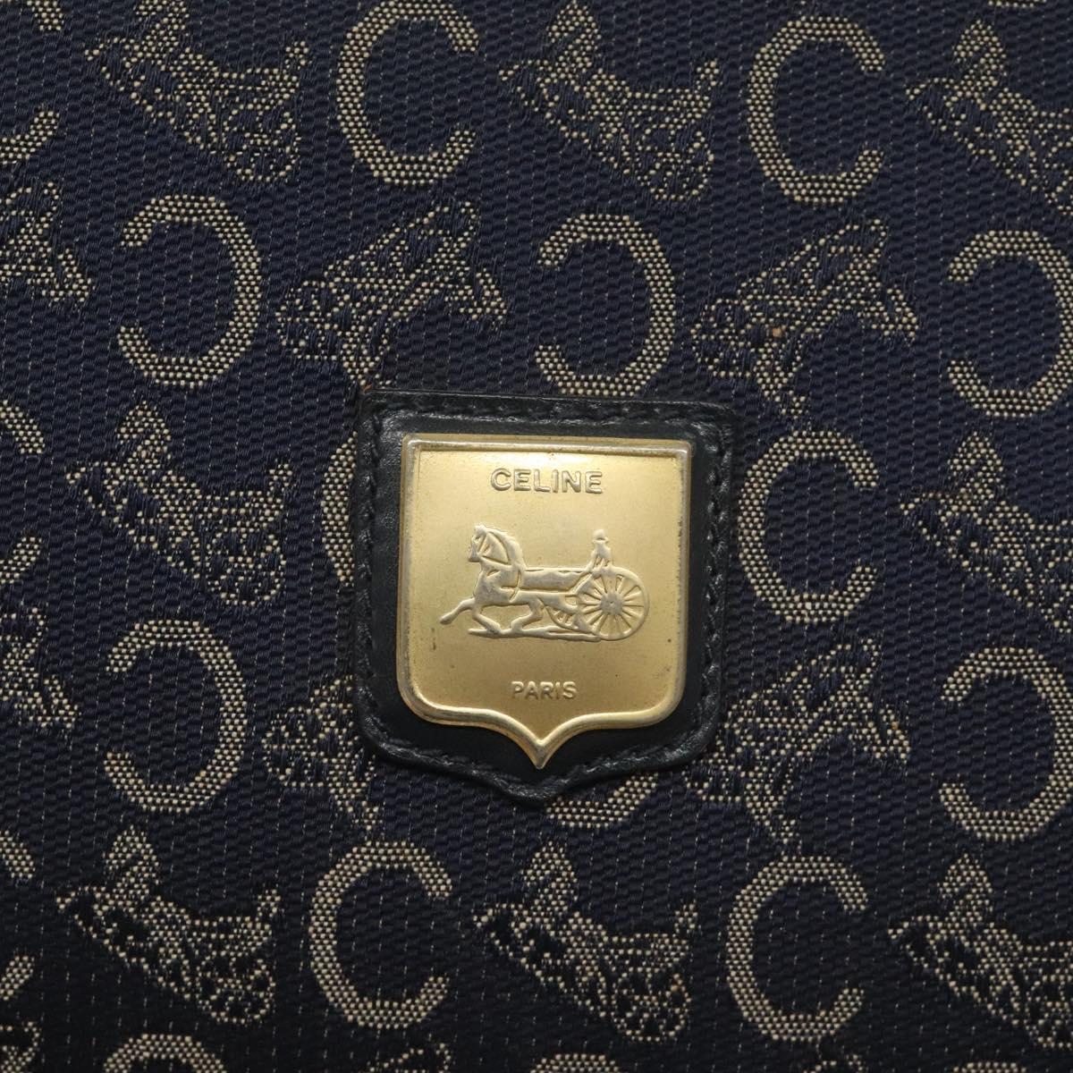 CELINE C Sulky Shoulder Bag Canvas Navy Auth 114587