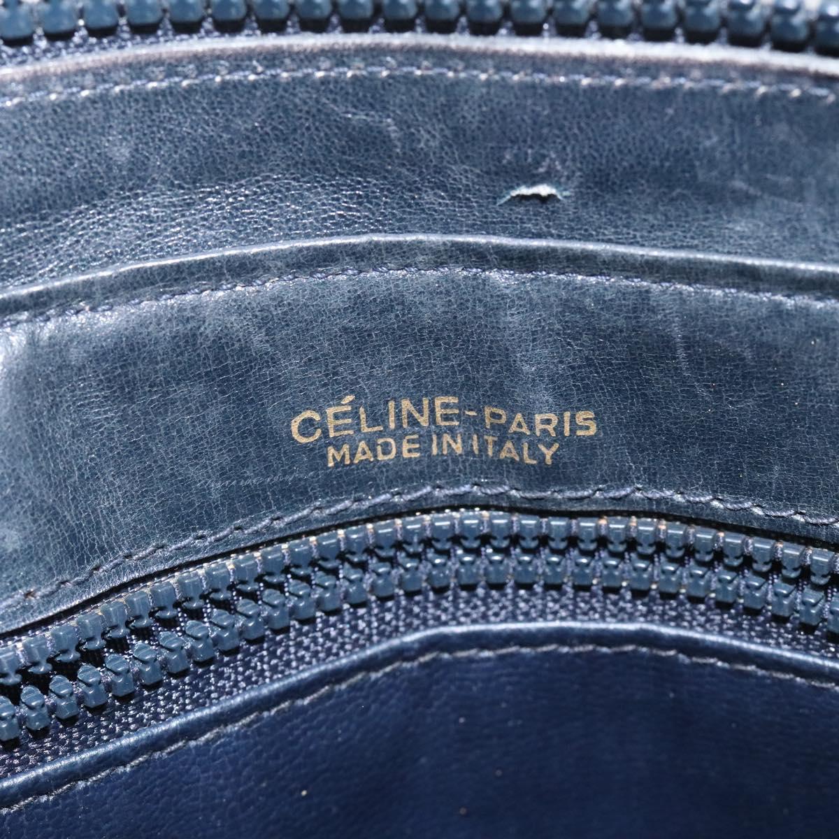 CELINE C Sulky Shoulder Bag Canvas Navy Auth 114587