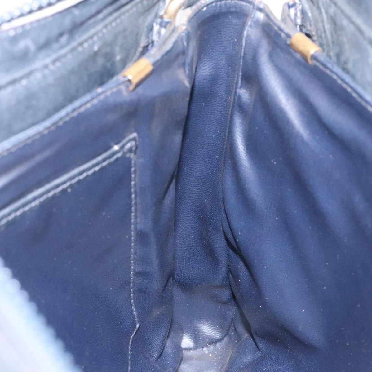 CELINE C Sulky Shoulder Bag Canvas Navy Auth 114587