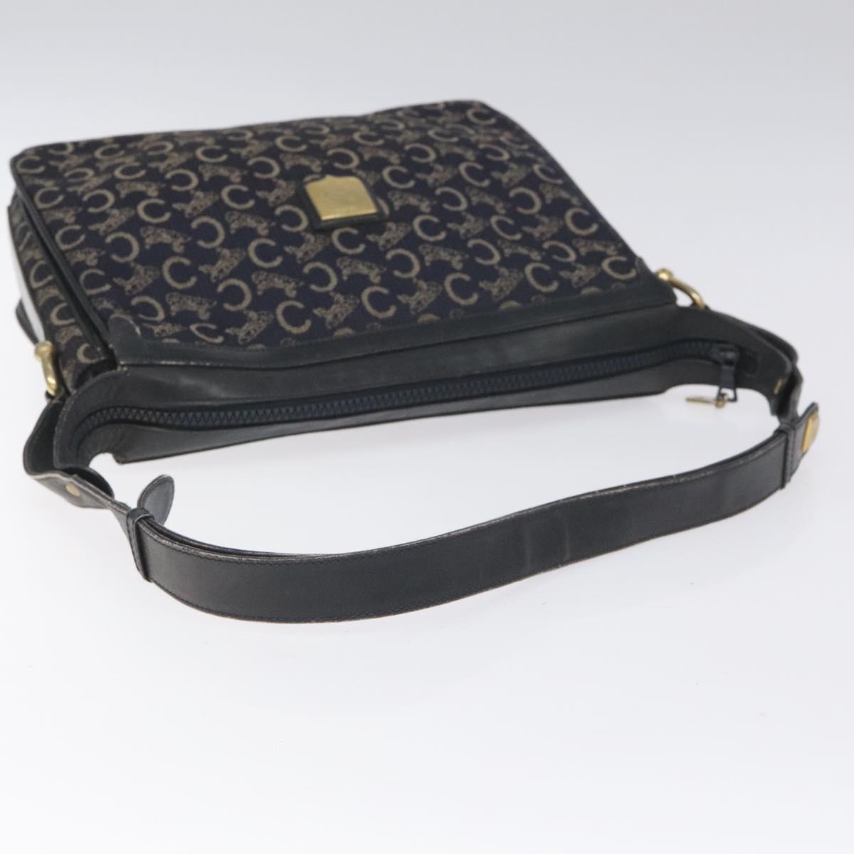 CELINE C Sulky Shoulder Bag Canvas Navy Auth 114587