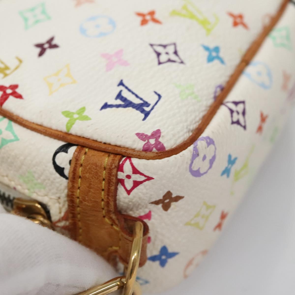 LOUIS VUITTON Monogram Multicolor Trousse Wapity Pouch White M58033 Auth 114598V