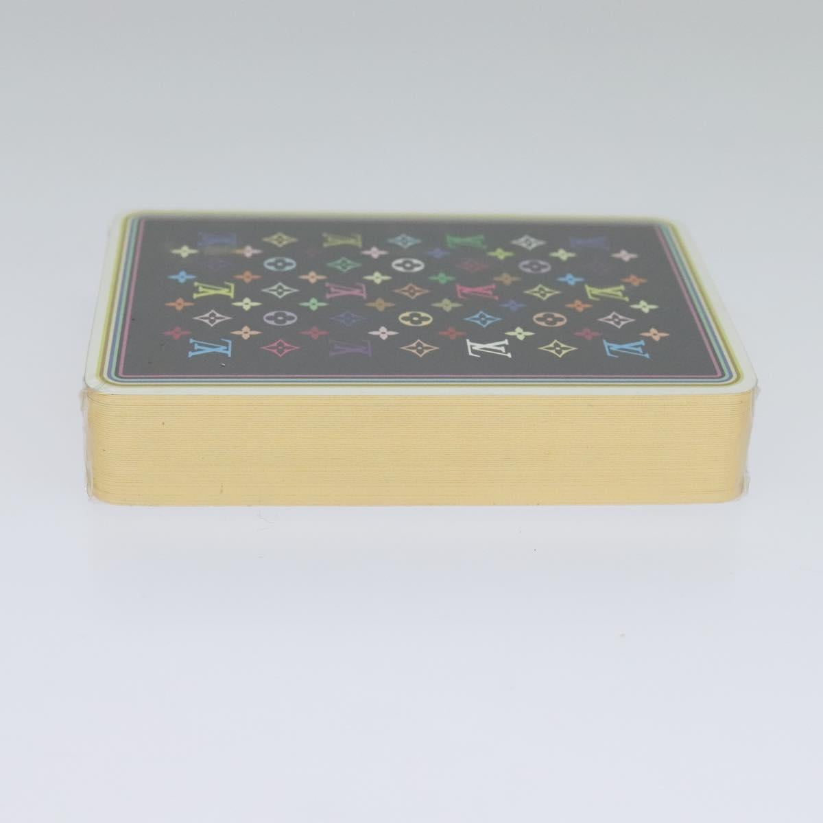 LOUIS VUITTON Monogram Multicolor Playing Cards Black White LV Auth 114606V