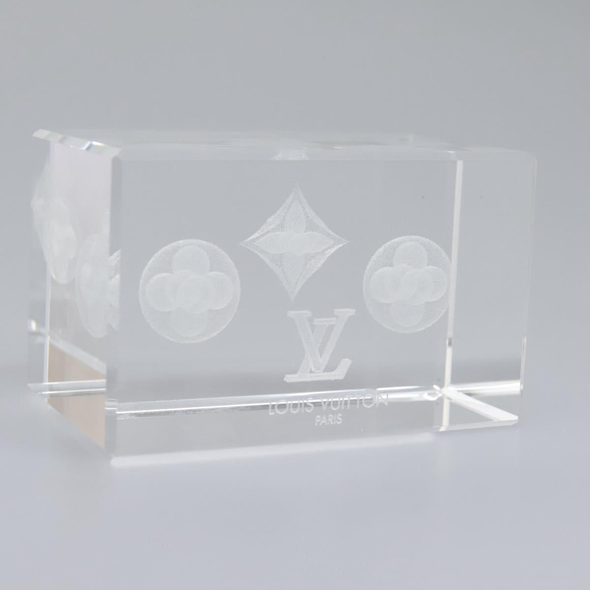 LOUIS VUITTON Paper weight Clear LV Auth 114607S