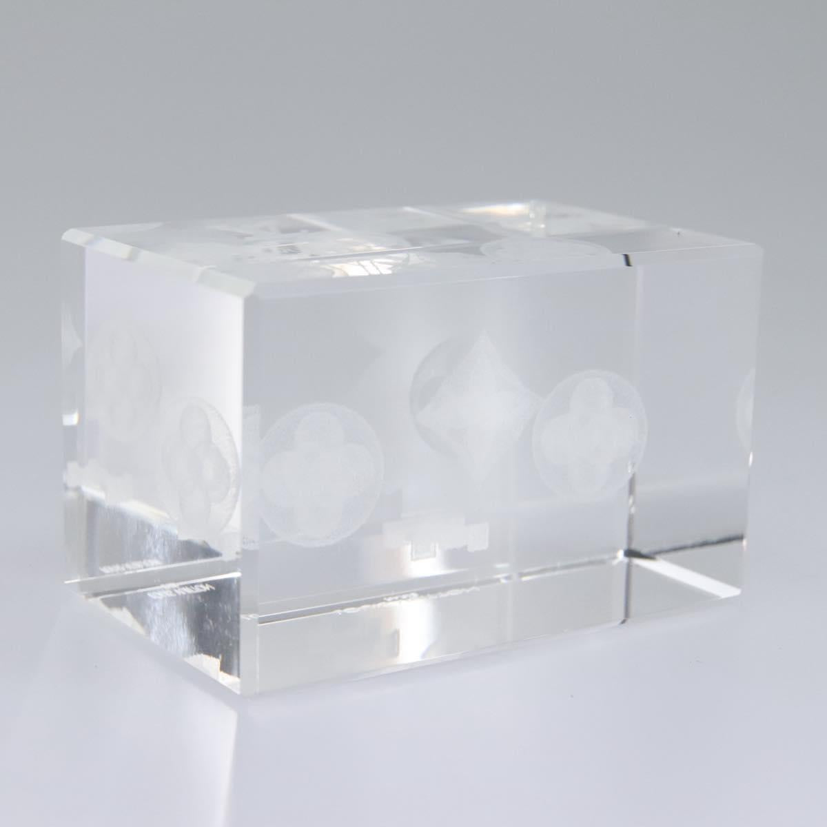 LOUIS VUITTON Paper weight Clear LV Auth 114607SM