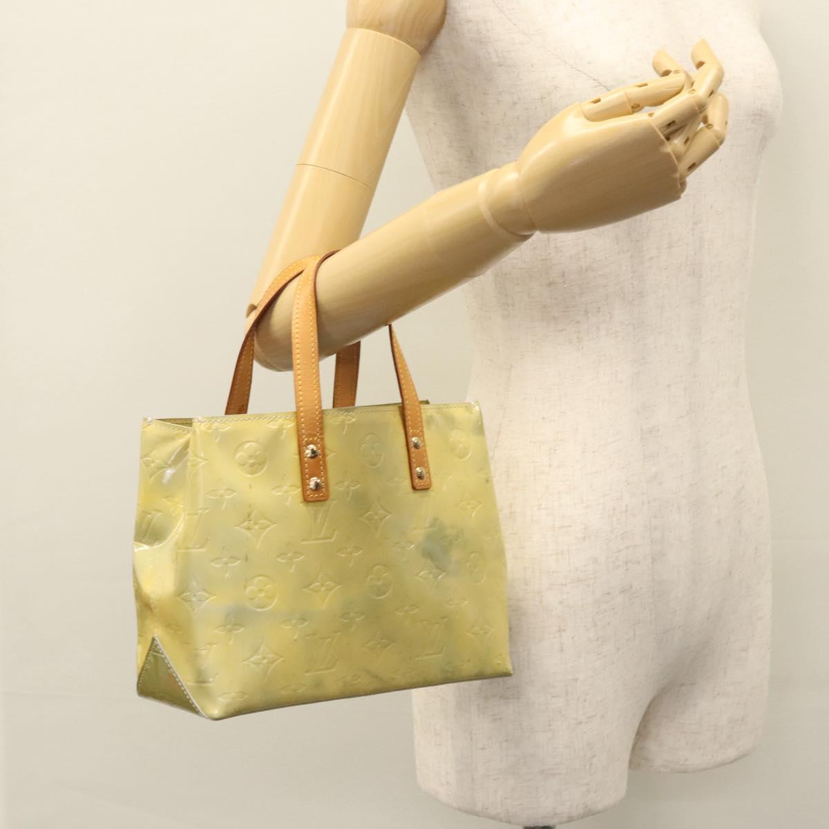 LOUIS VUITTON Monogram Vernis Reade PM Hand Bag Gris M91145 LV Auth 114609