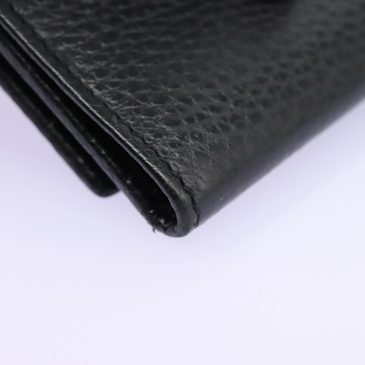 GUCCI Key Case Leather Black 456118 Auth 114623