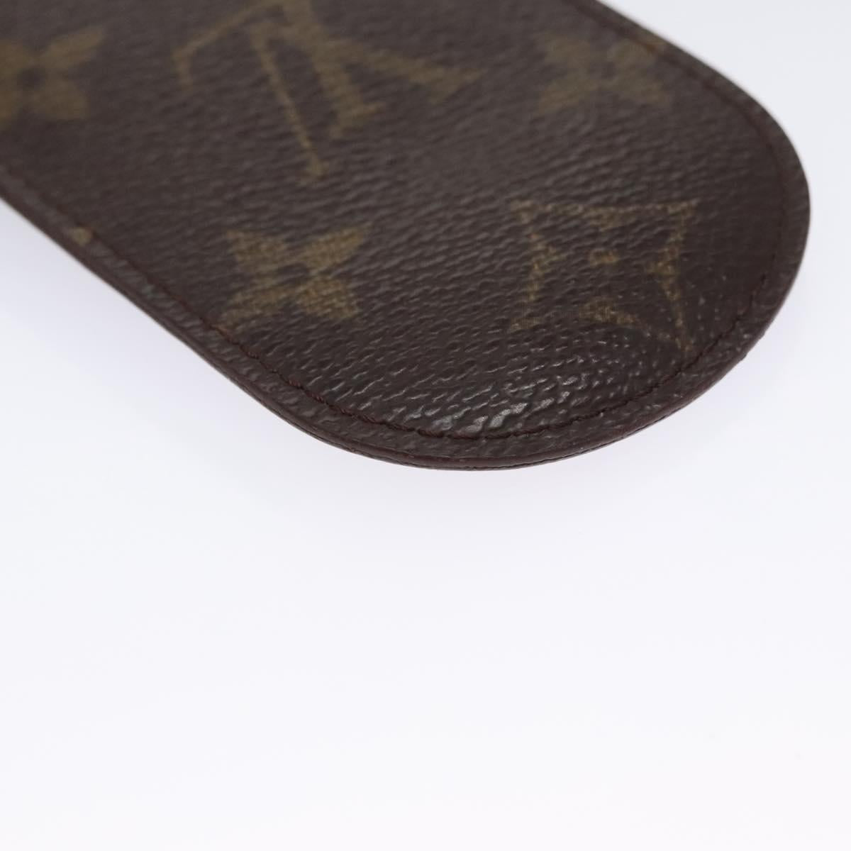 LOUIS VUITTON Monogram Etui Lunette Simple Glasses Case LV Auth 114639