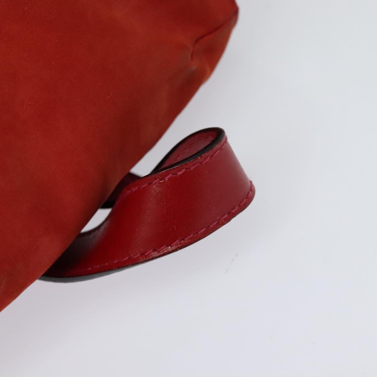 Salvatore Ferragamo Backpack Suede Red Auth 114655