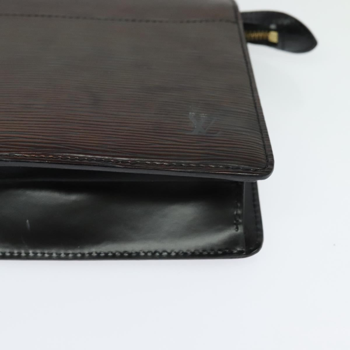 LOUIS VUITTON Epi Pochette Homme Clutch Bag Black Noir M52522 LV Auth 114672