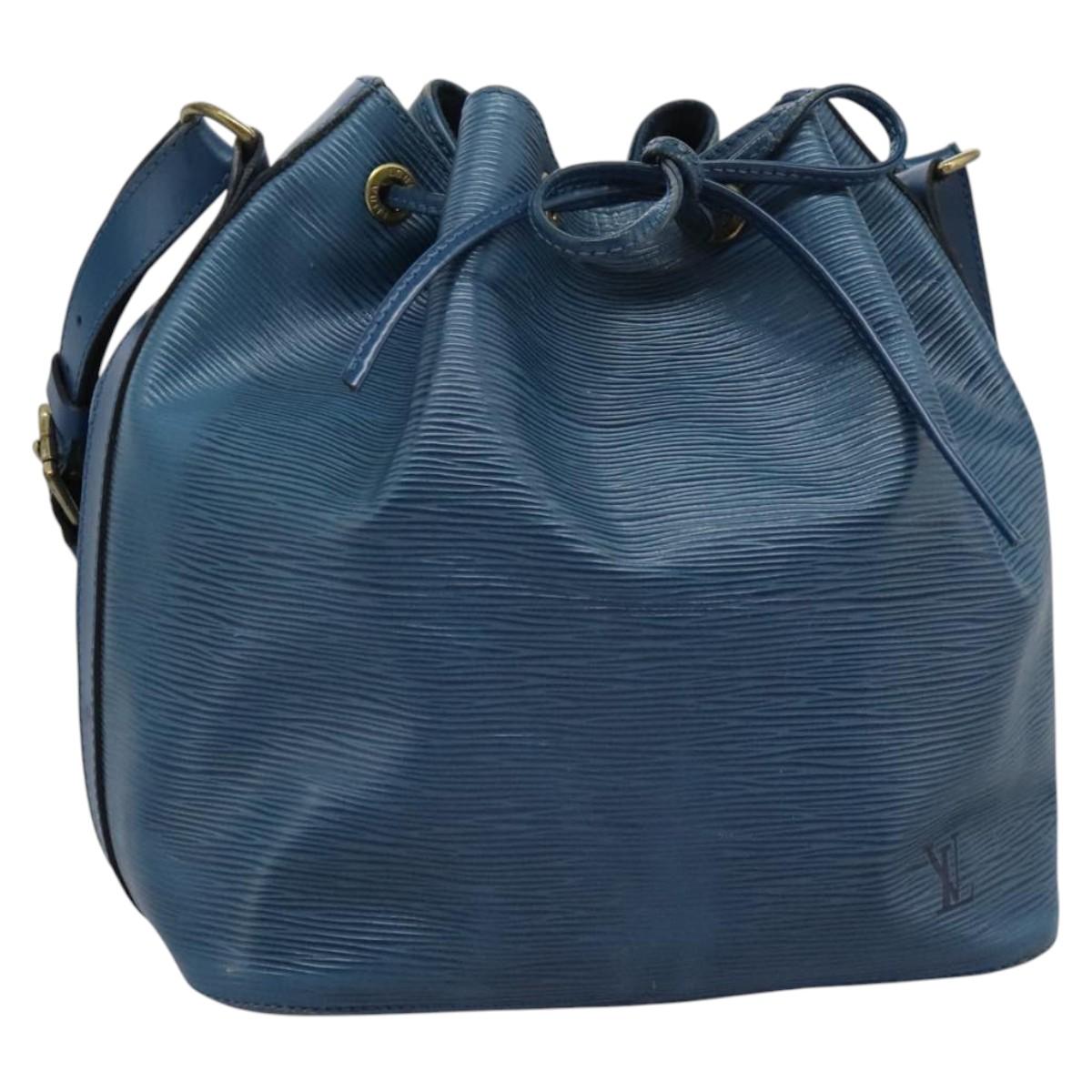 LOUIS VUITTON Epi Petit Noe Shoulder Bag Blue M44105 LV Auth 114680