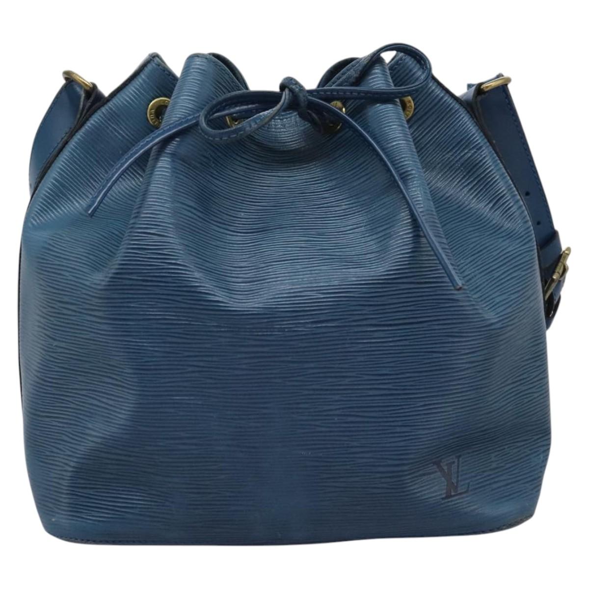 LOUIS VUITTON Epi Petit Noe Shoulder Bag Blue M44105 LV Auth 114680