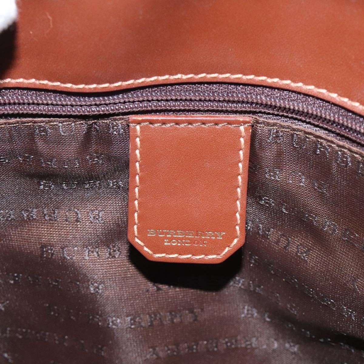 BURBERRY Nova Check Shoulder Bag PVC Beige Auth 114737