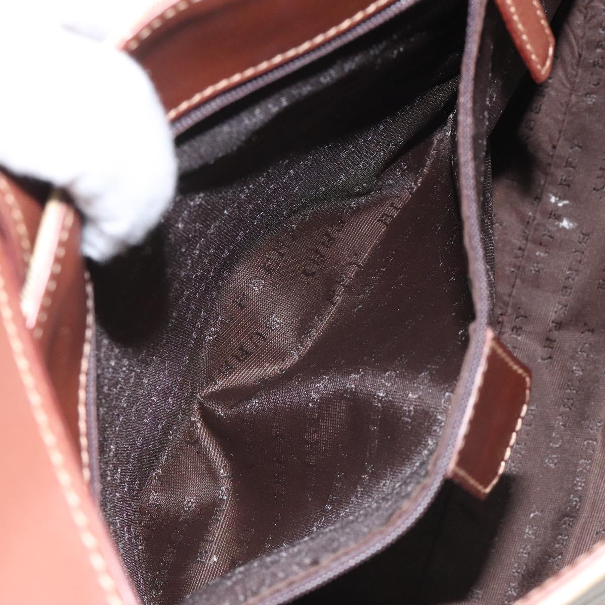 BURBERRY Nova Check Shoulder Bag PVC Beige Auth 114737