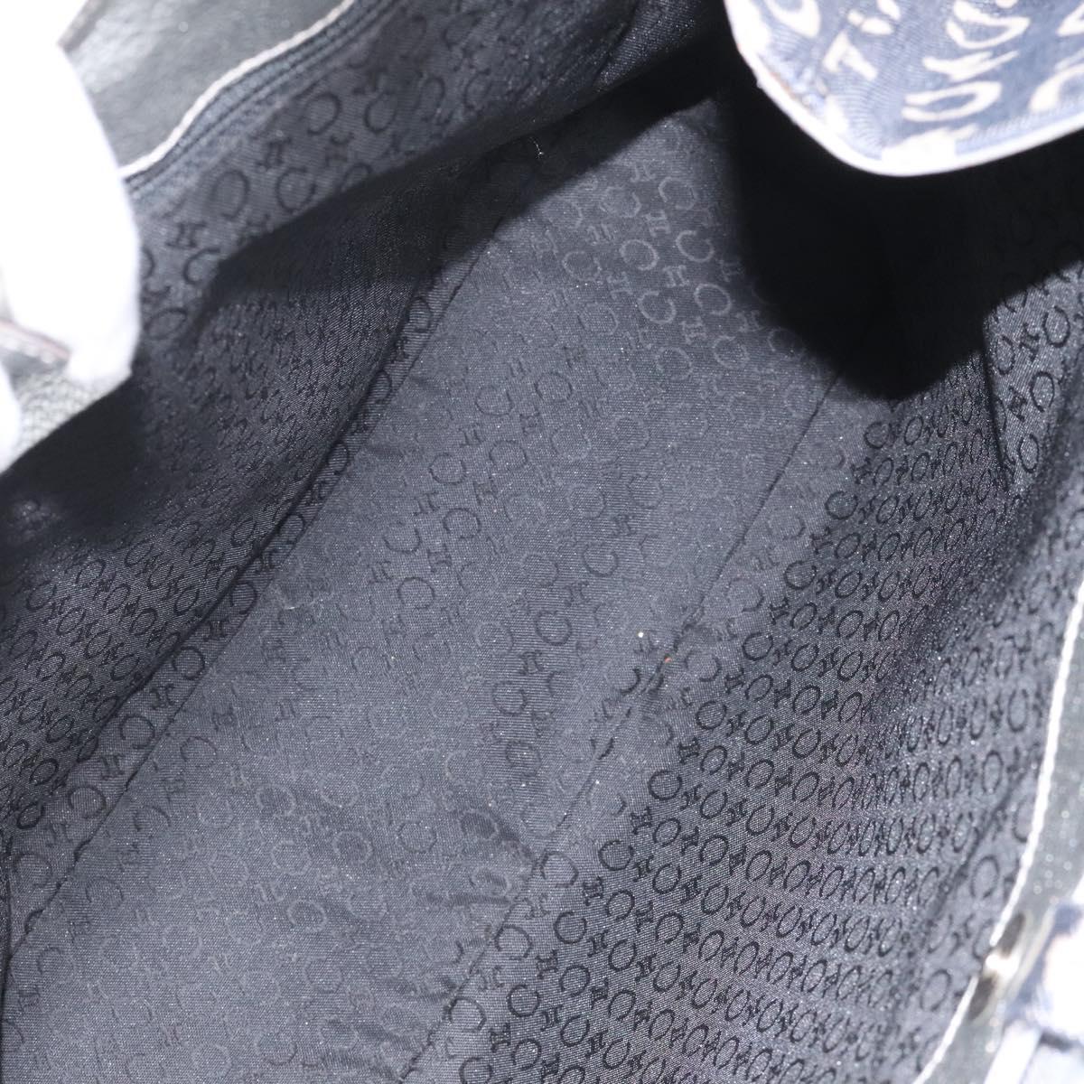 CELINE C Sulky Circle Shoulder Bag Canvas Navy Clear Auth 114765