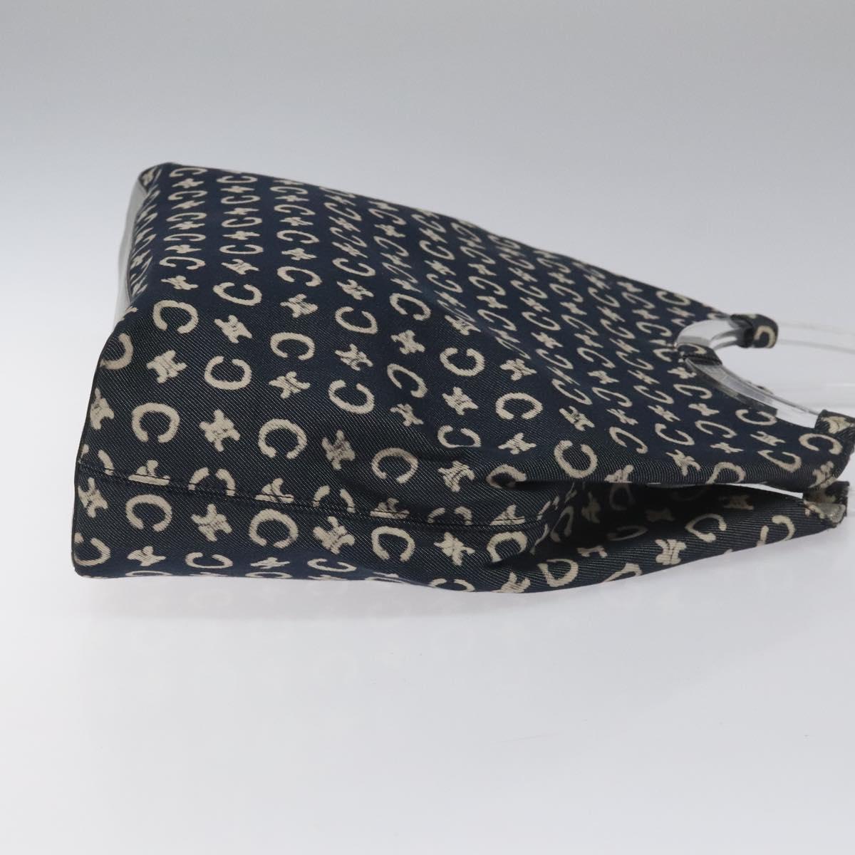 CELINE C Sulky Circle Shoulder Bag Canvas Navy Clear Auth 114765