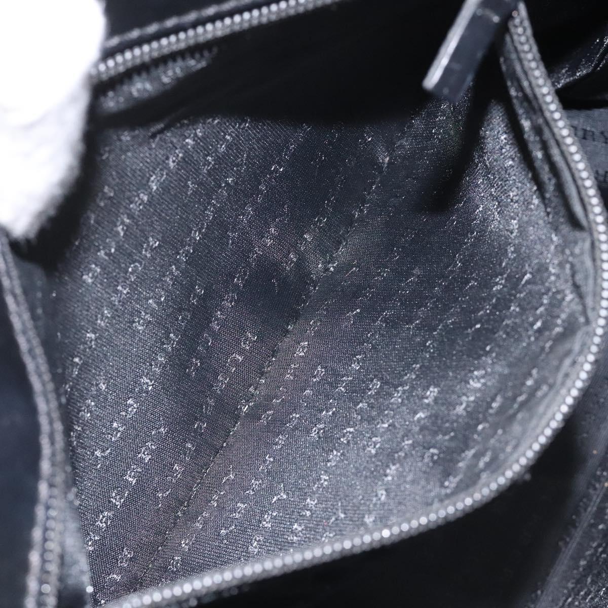 BURBERRY Nova Check Hand Bag PVC Beige Silver Auth 114766