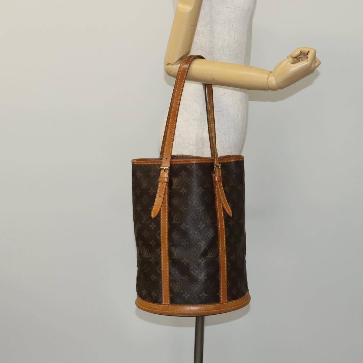 LOUIS VUITTON Monogram Bucket GM Shoulder Bag M42236 LV Auth 114773