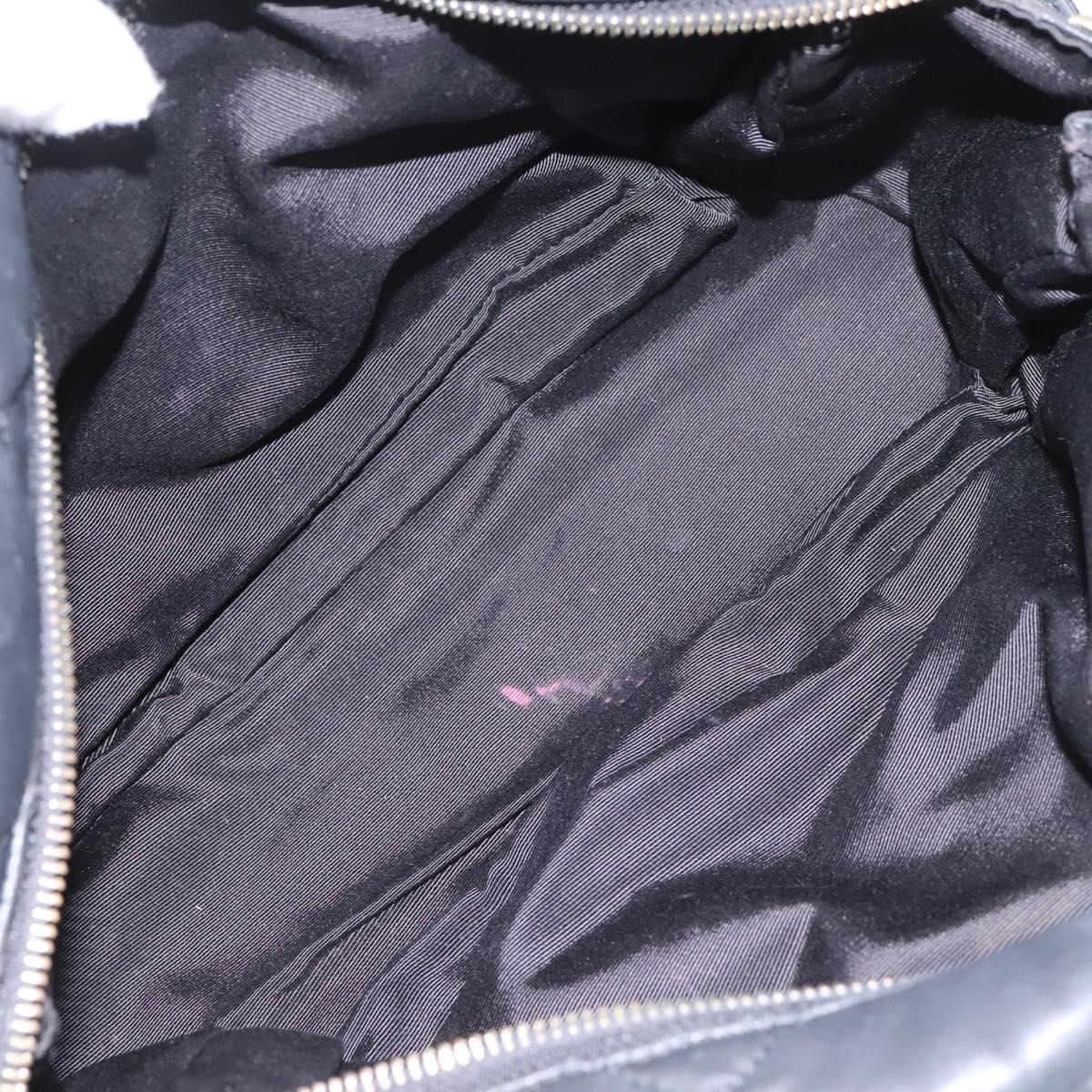 Salvatore Ferragamo Vara Quilted Chain Bag Leather Black Gold Auth 114789