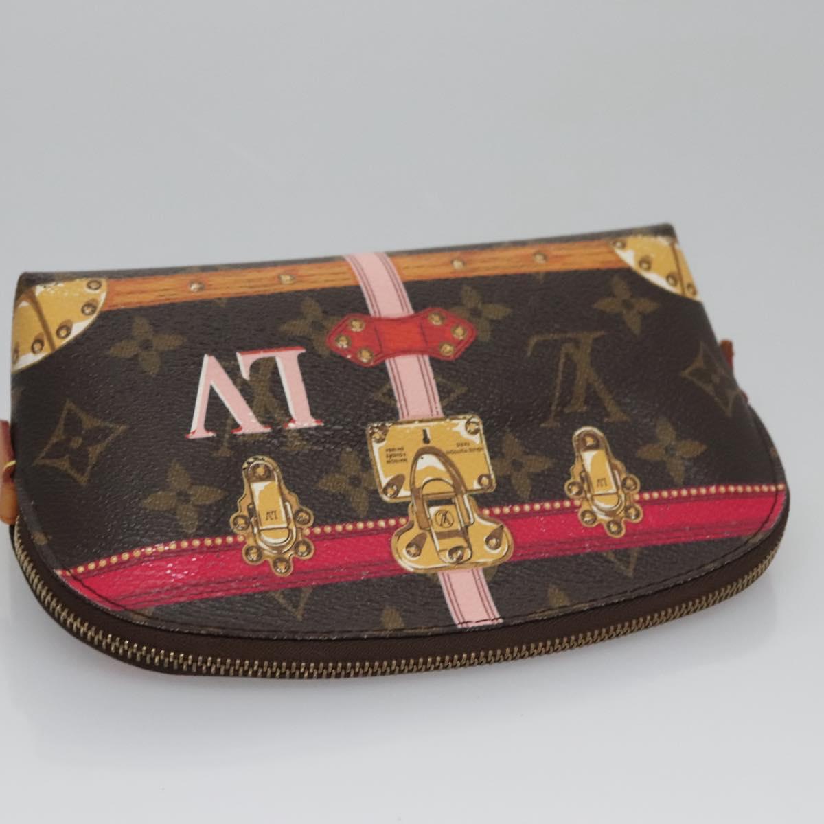 LOUIS VUITTON Monogram Summer Trunk Pochette Cosmetic Pouch M43615 Auth 114852