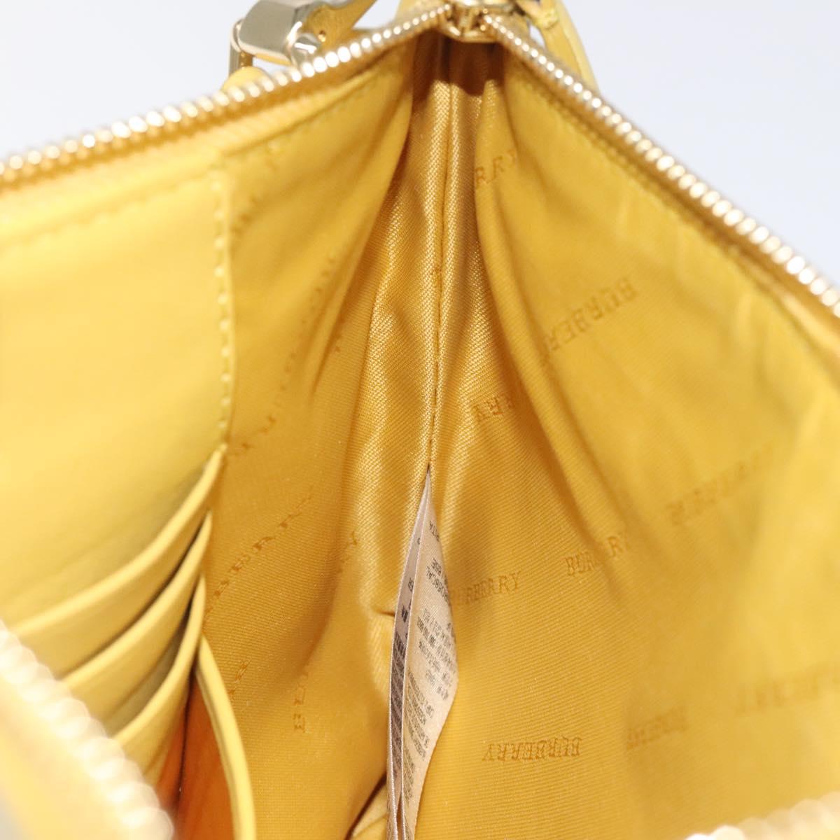 BURBERRY Nova Check Shoulder Bag Canvas Beige Gold Auth 114865