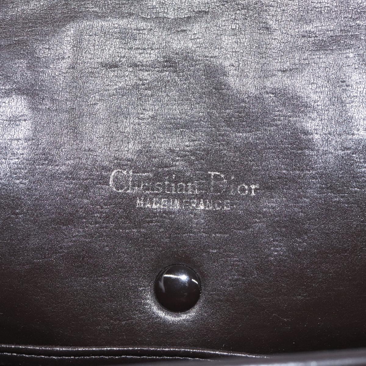 Christian Dior Trotter Canvas Shoulder Bag Brown Auth 114870