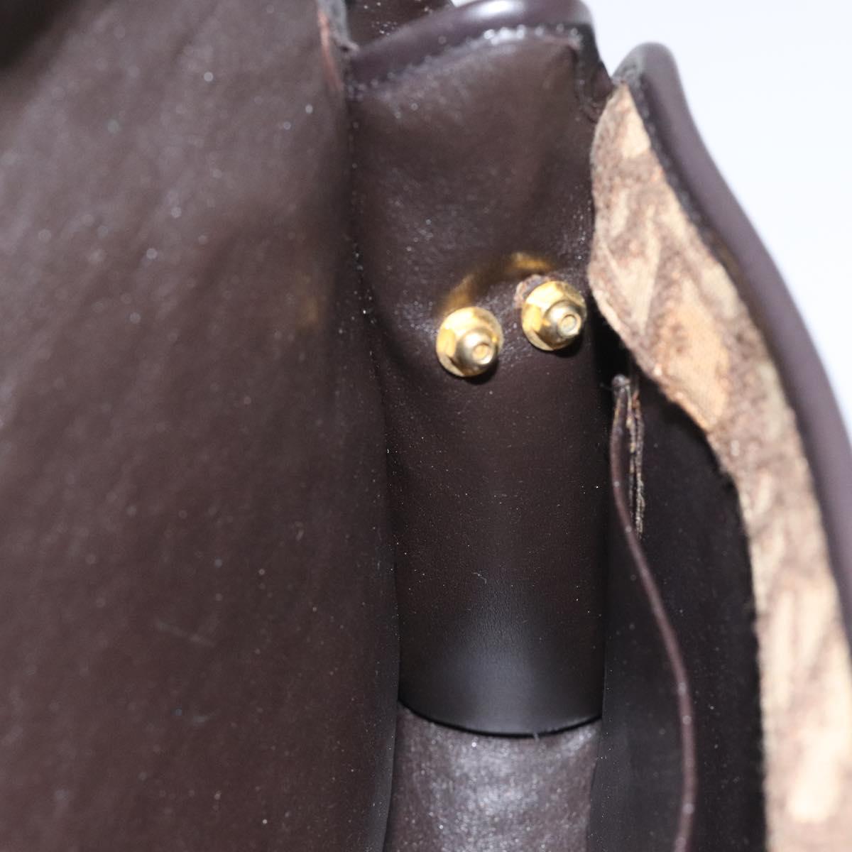 Christian Dior Trotter Canvas Shoulder Bag Brown Auth 114870