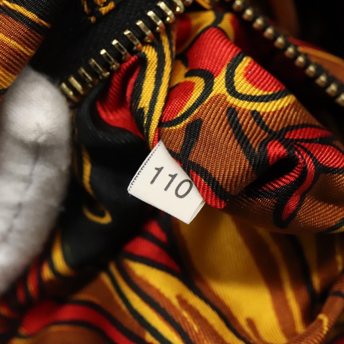 PRADA Shoulder Bag Silk Beige Gold Auth 114898V