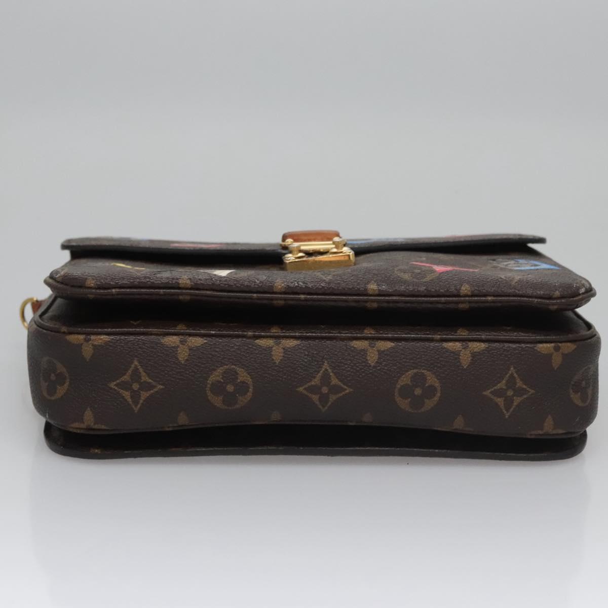 LOUIS VUITTON Monogram Lovelock Pochette Metis Hand Bag 2way M44366 Auth 114916