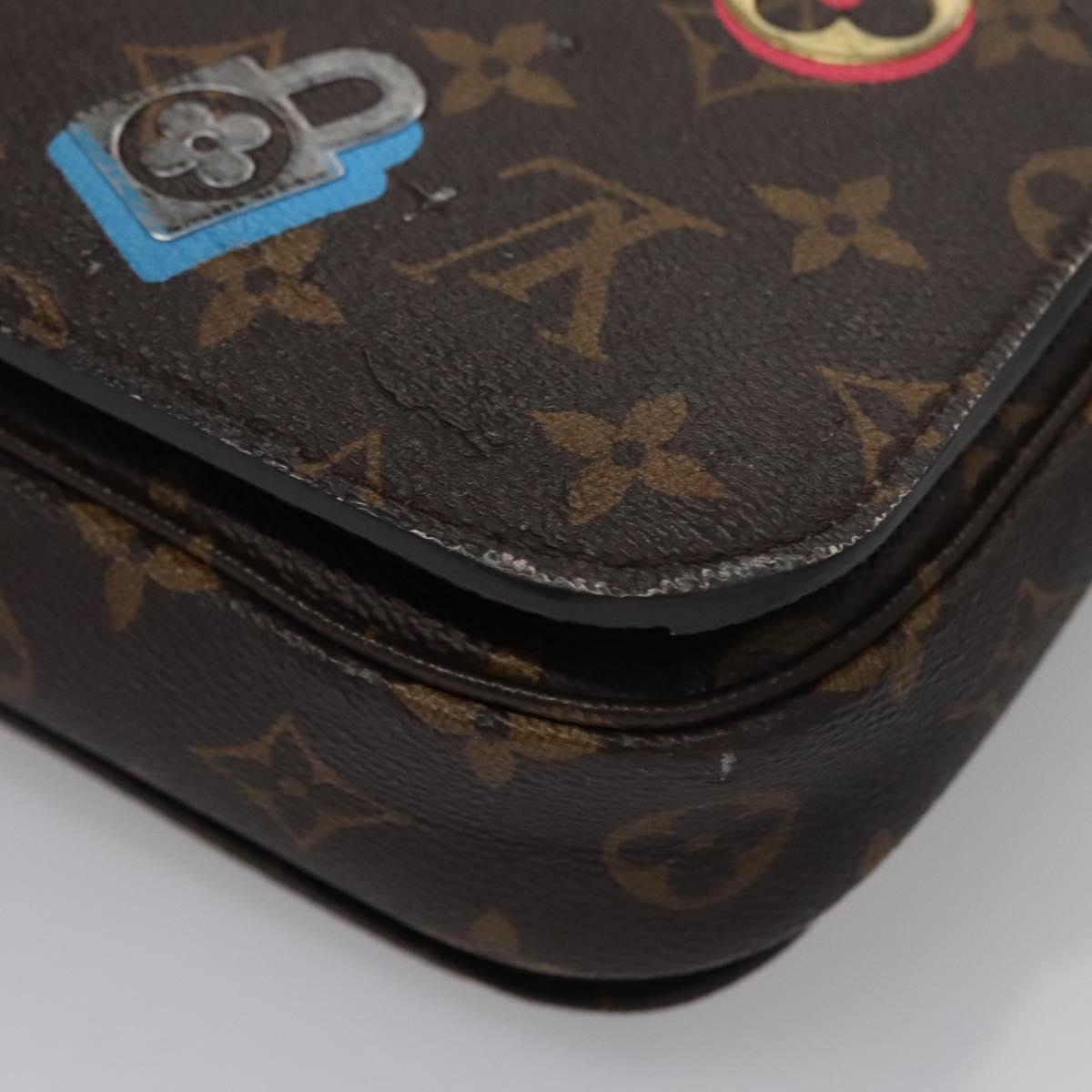 LOUIS VUITTON Monogram Lovelock Pochette Metis Hand Bag 2way M44366 Auth 114916