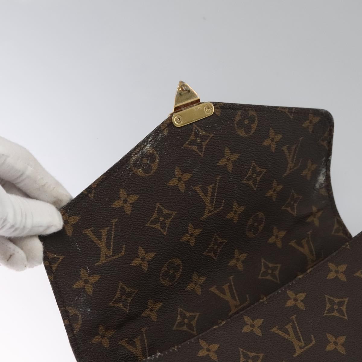 LOUIS VUITTON Monogram Lovelock Pochette Metis Hand Bag 2way M44366 Auth 114916