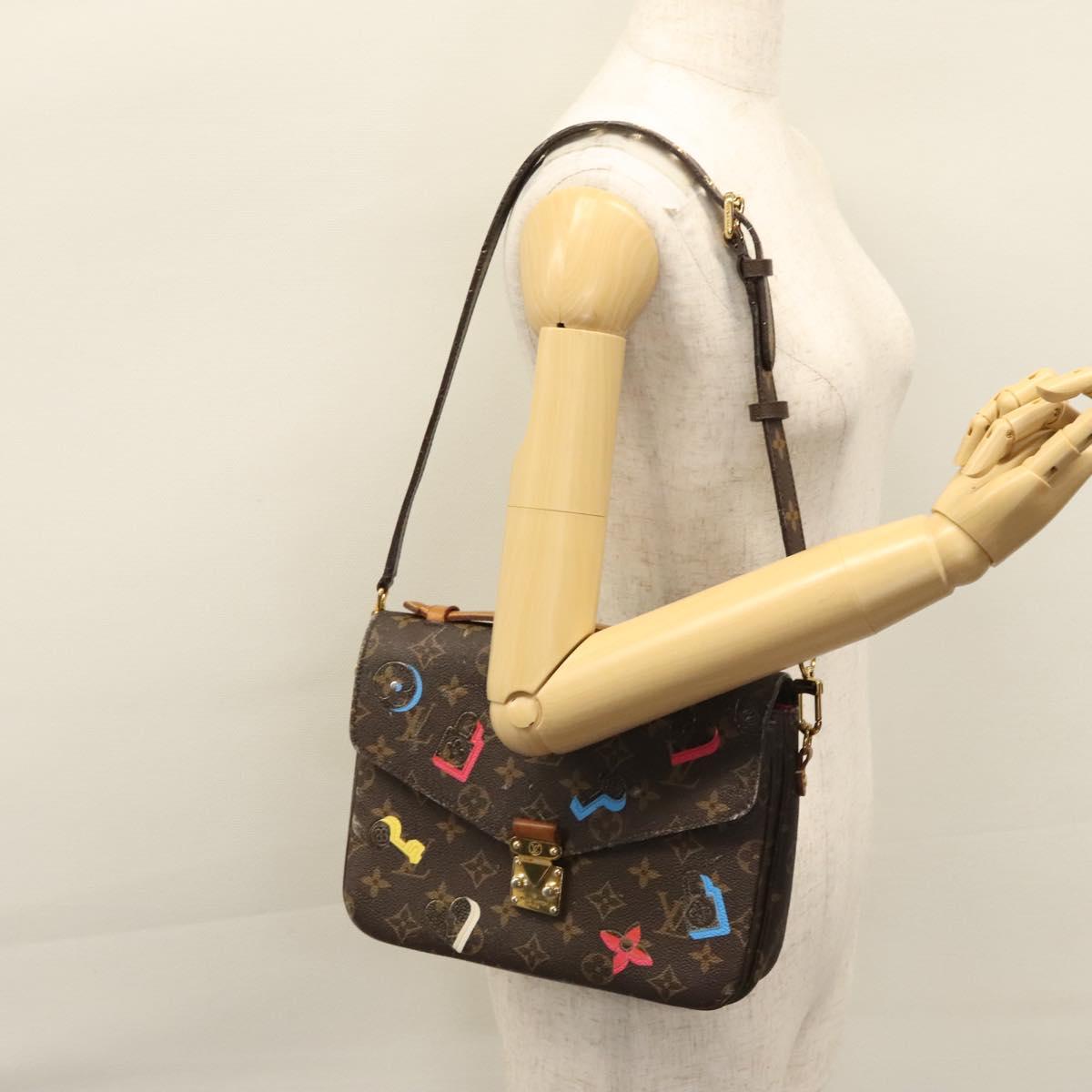 LOUIS VUITTON Monogram Lovelock Pochette Metis Hand Bag 2way M44366 Auth 114916
