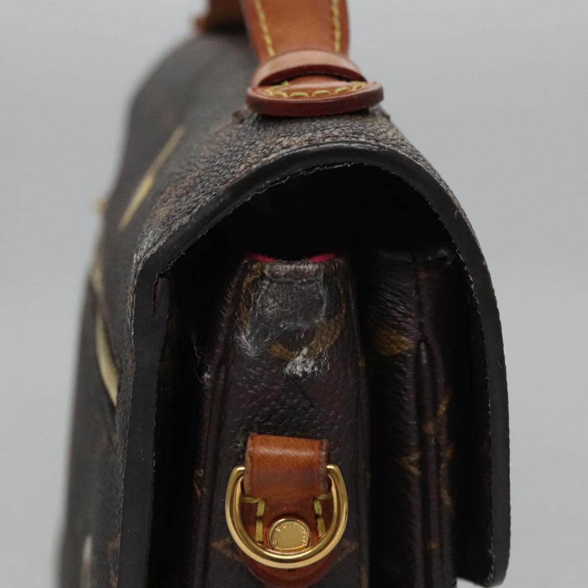 LOUIS VUITTON Monogram Lovelock Pochette Metis Hand Bag 2way M44366 Auth 114916