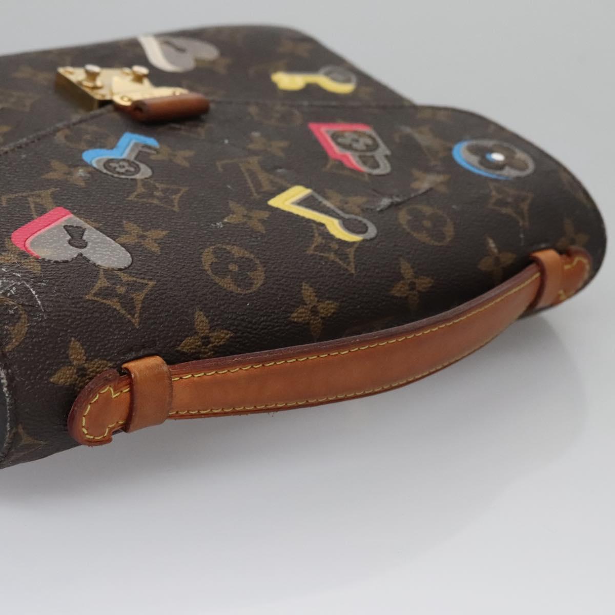 LOUIS VUITTON Monogram Lovelock Pochette Metis Hand Bag 2way M44366 Auth 114916