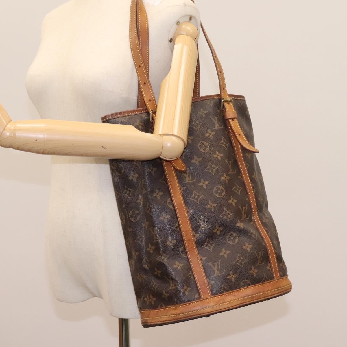LOUIS VUITTON Monogram Bucket GM Shoulder Bag M42236 LV Auth 114920