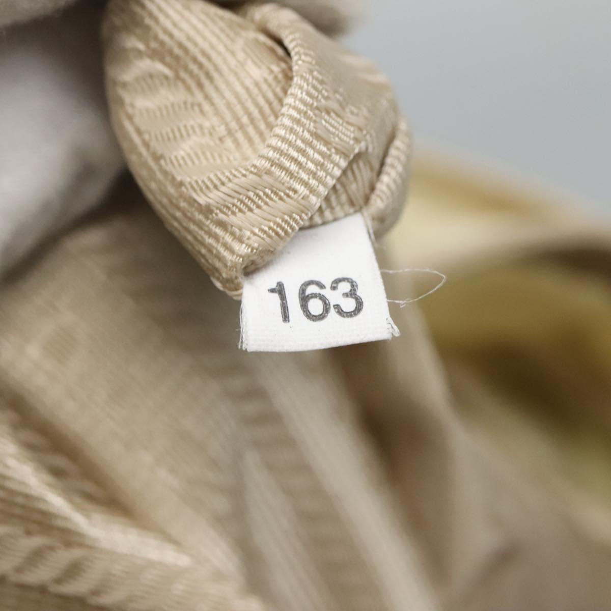 PRADA Tote Bag Nylon Ivory Silver Auth 114933