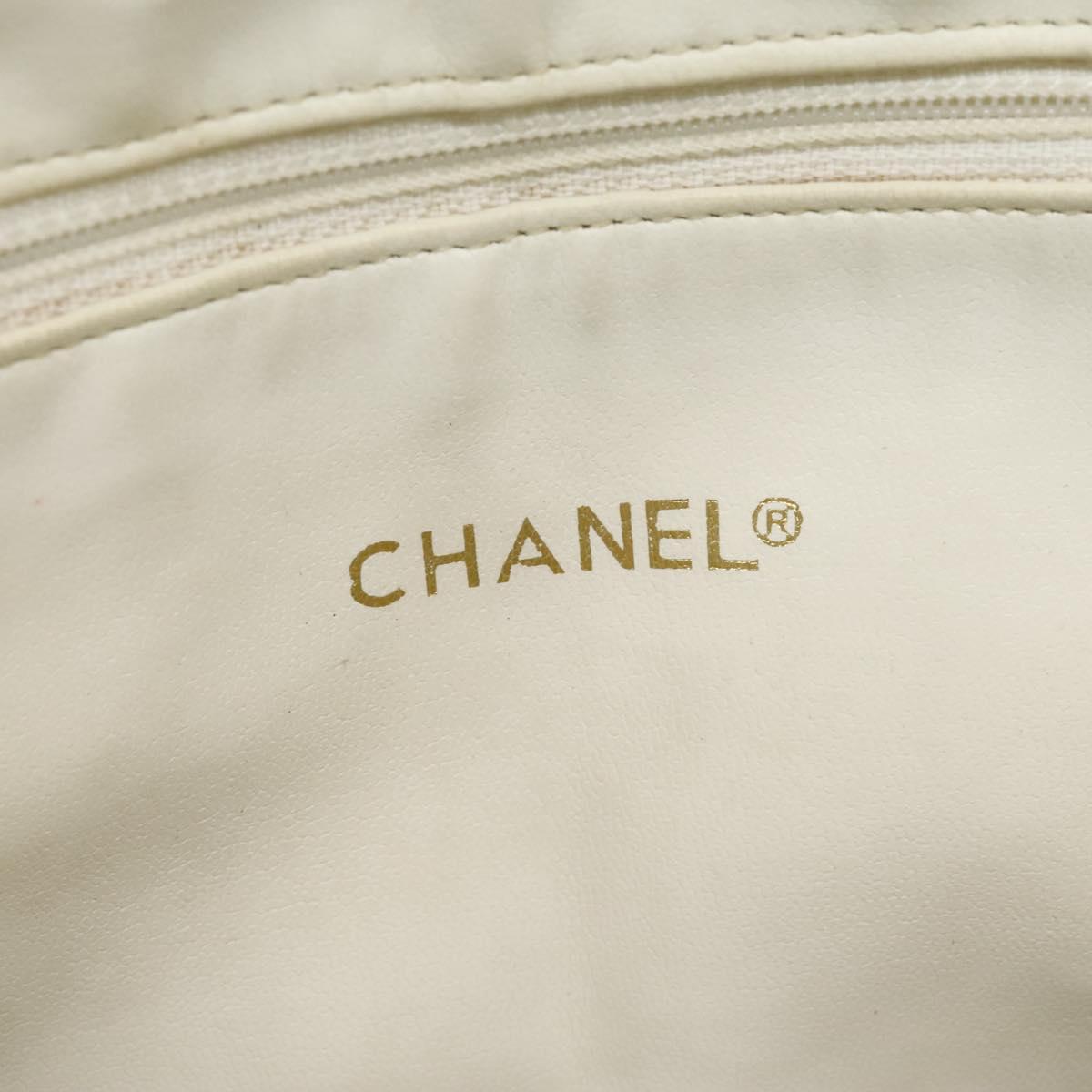 CHANEL Chain Shoulder Bag Canvas Red Gold CC Auth 114940