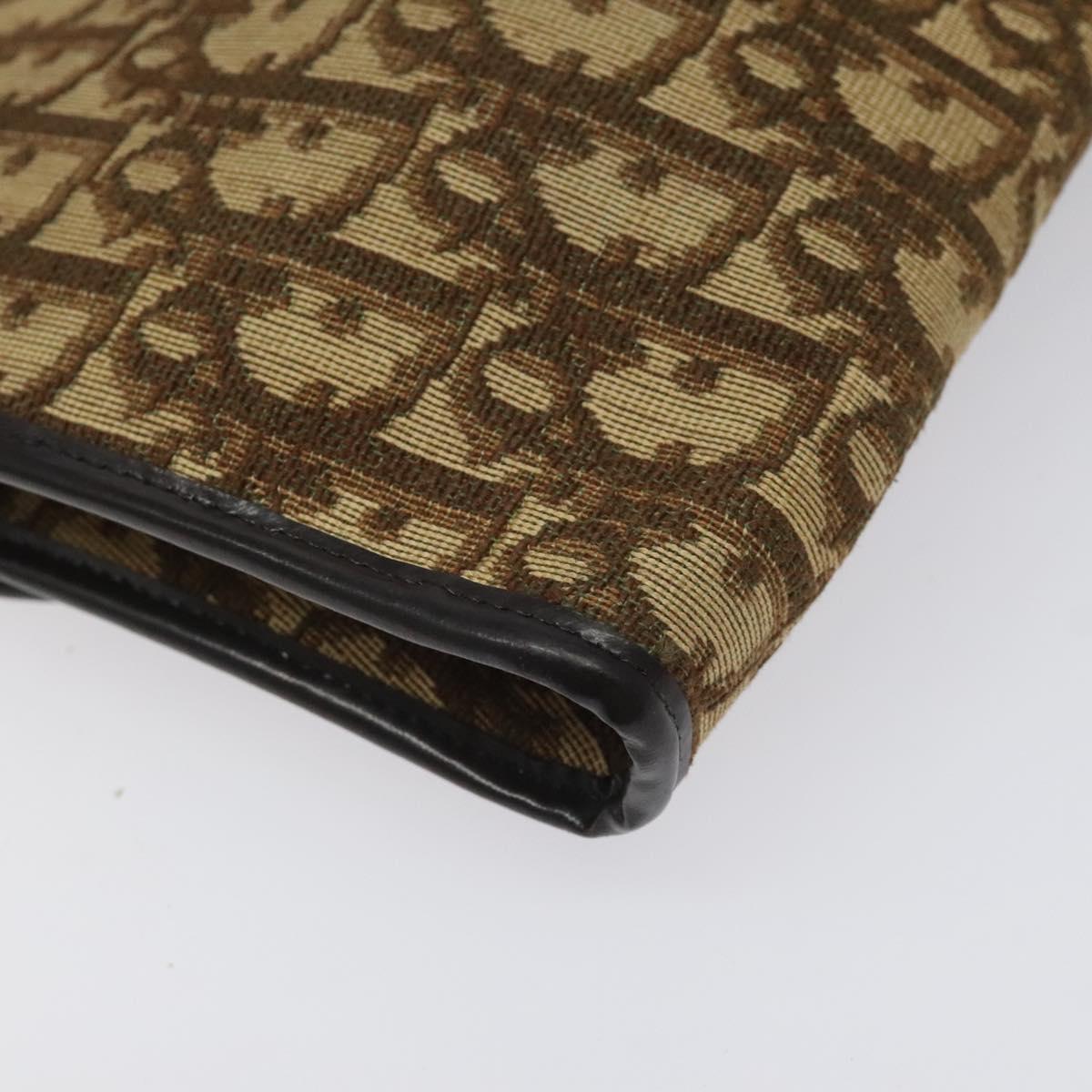 Christian Dior Trotter Canvas Shoulder Bag Brown Auth 114998