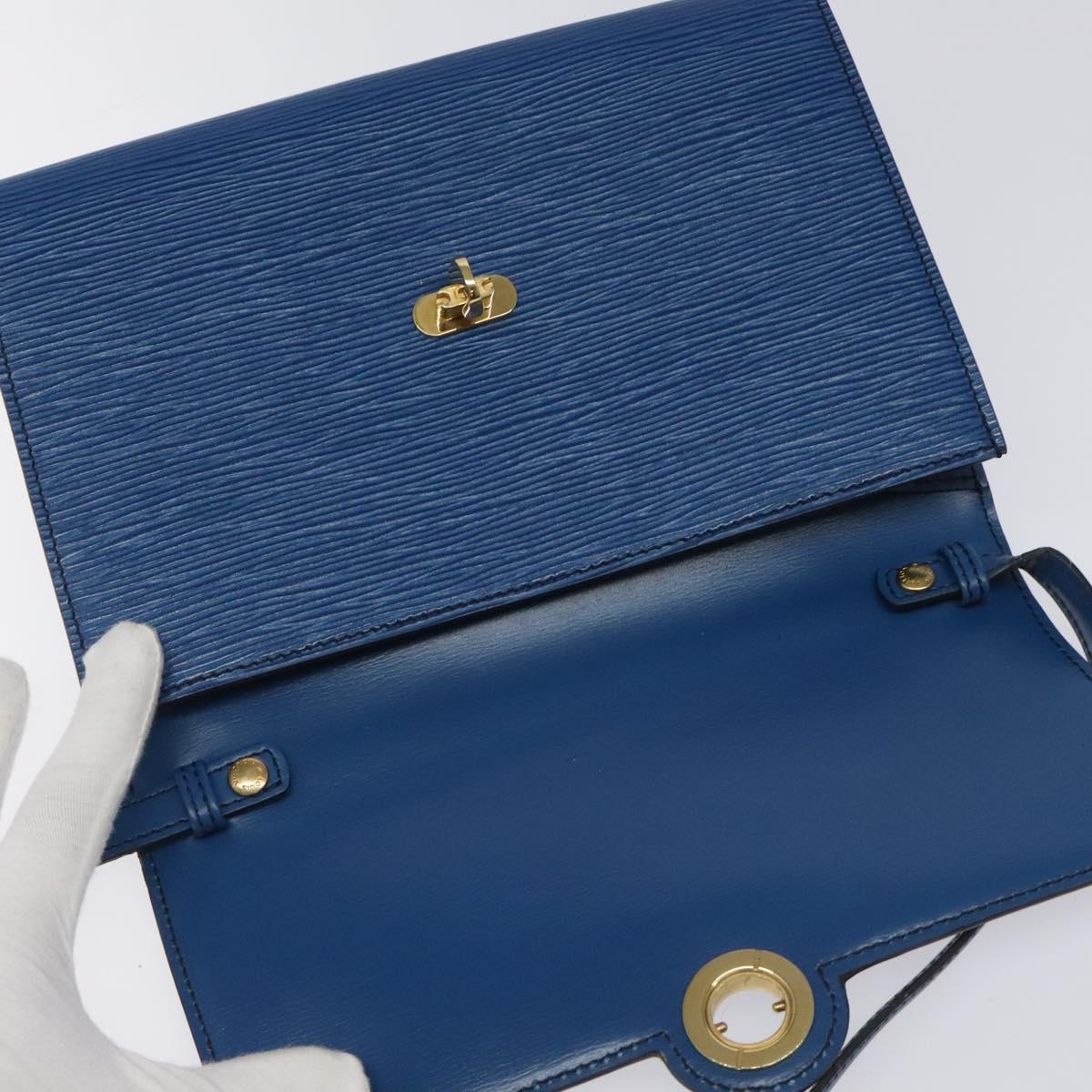 LOUIS VUITTON Epi Pochette Arche Shoulder Bag Blue M52575 LV Auth 115007