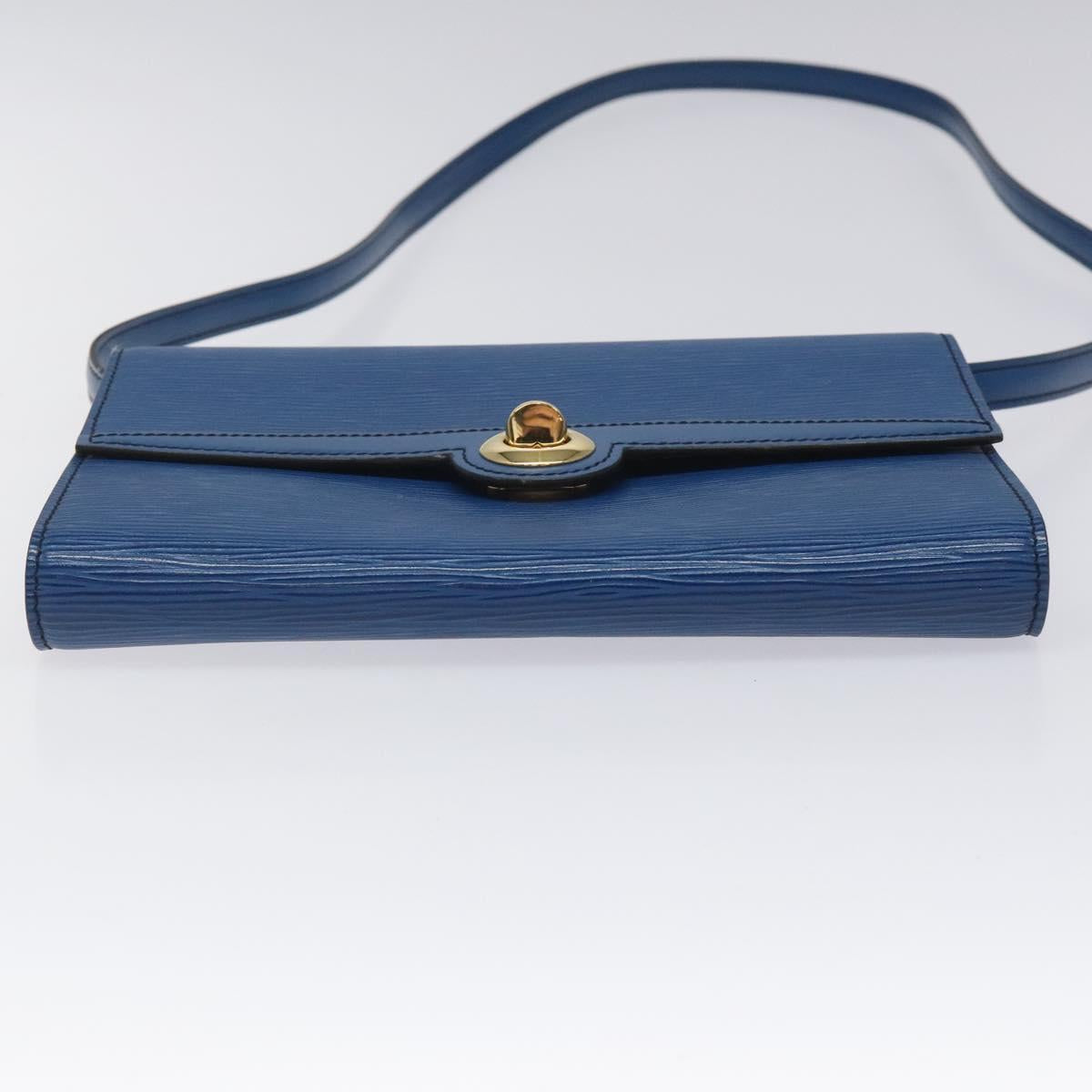 LOUIS VUITTON Epi Pochette Arche Shoulder Bag Blue M52575 LV Auth 115007