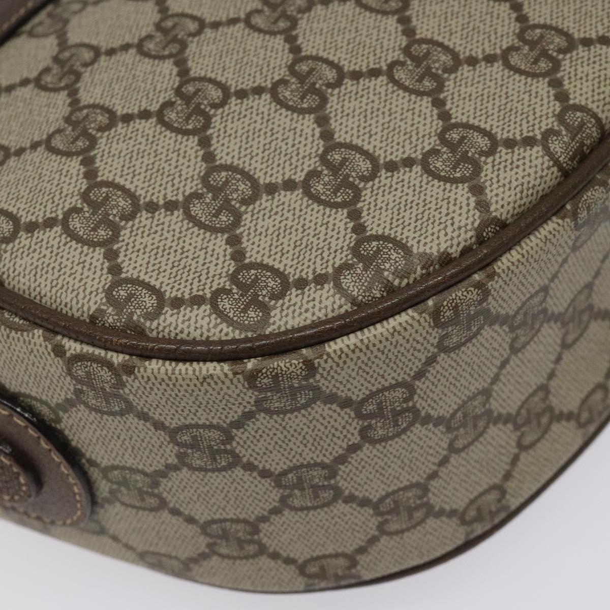 GUCCI GG Supreme Web Sherry Line Bag PVC Beige Gold 001 123 0918 Auth 115011