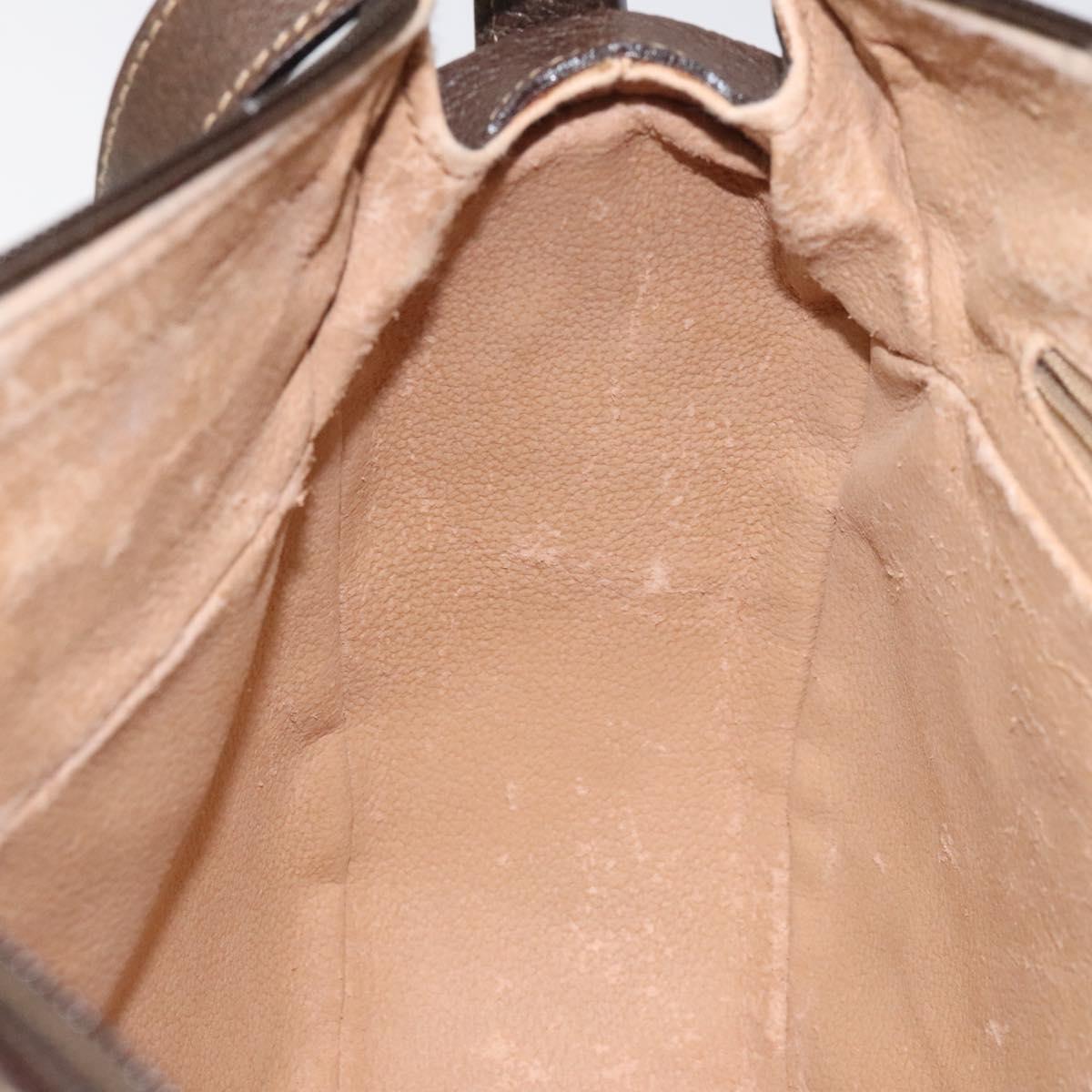 GUCCI GG Supreme Web Sherry Line Bag PVC Beige Gold 001 123 0918 Auth 115011