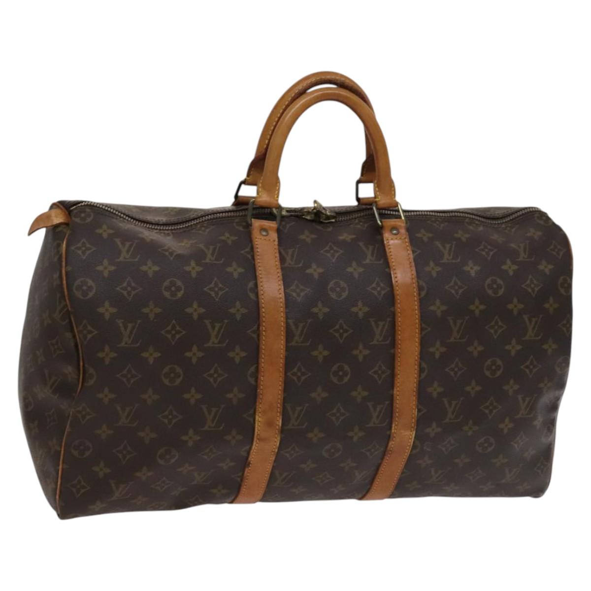 LOUIS VUITTON Monogram Keepall 50 Boston Bag M41426 LV Auth 115019